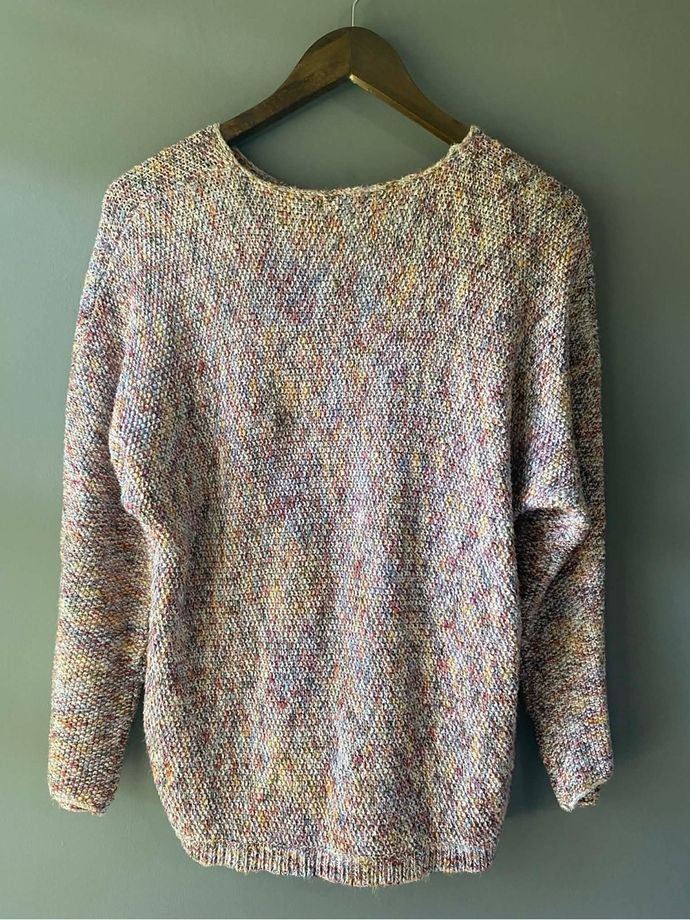 Roots Canada Multicolor Knit Sweater Women’s Large Cozy Cotton Blend Crewneck - Picture 4 of 6